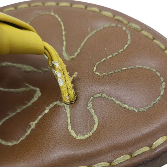 BOC Born Concept Vegan Leather Yellow Bows Flip Flops Size 9M Sandals Thongs - Picture 8 of 9
